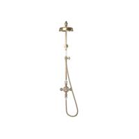 Crosswater Belgravia Regendouche - glijstang - handdouche - 20cm hoofddouche - Geborsteld Messing (goud) BEL_SLIDERF Crosswater Belgravia Regendouche - glijstang - handdouche - 20cm hoofddouche - Geborsteld Messing (goud) BEL_SLIDERF