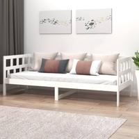 Slaapbank massief grenenhout wit 90x190 cm