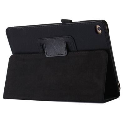 Litchi textuur horizontale Flip PU lederen beschermhoes met houder voor iPad mini 2019 (zwart)