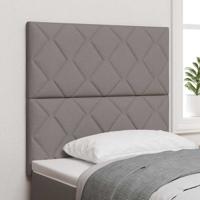 Stoffen Hoofdbord Geometrisch met hoofdeinde Taupe 100 cm Stof