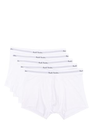 Paul Smith lot de cinq boxers à logo imprimé - Blanc