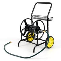 Metalen Tuinslangwagen 70 m voor 20 mm Slang Tuinslangwagen Slanghaspel Zwart