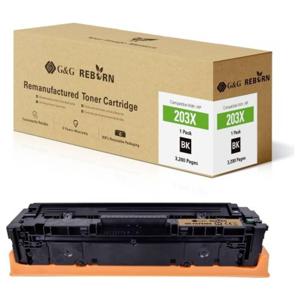 G&G Toner vervangt HP 203X Compatibel Zwart 3200 bladzijden Reborn remanufactured 21265