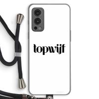 Topwijf Wit: OnePlus Nord 2 5G Transparant Hoesje met koord