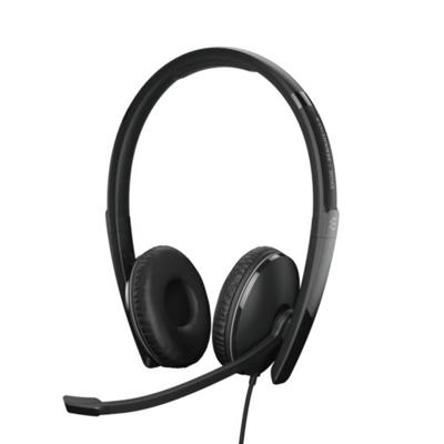 EPOS 1000221 On Ear headset Kabel Stereo Zwart Volumeregeling, Microfoon uitschakelbaar (mute) Telefoon