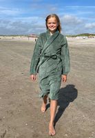 Groene kinderbadjas fleece-164/176 (XXL) Groene kinderbadjas fleece-164/176 (XXL)