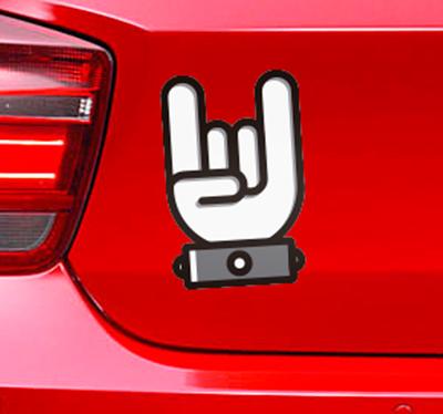 Zware metalen pictogram zelfklevende sticker
