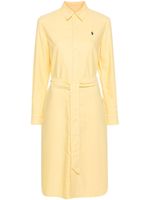 Polo Ralph Lauren robe-chemise en coton à logo brodé - Jaune - thumbnail