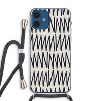 Marrakech Zigzag: iPhone 12 Transparant Hoesje met koord