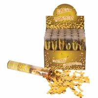 Confetti shooter kanon metallic goud 20 cm - thumbnail