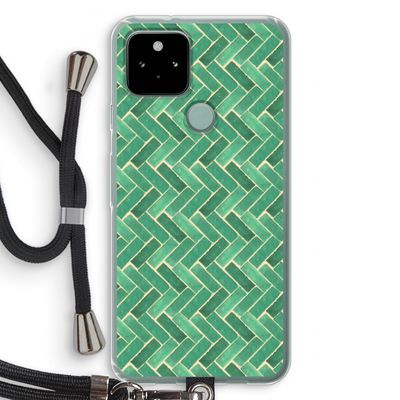 Moroccan tiles 2: Pixel 5 Transparant Hoesje met koord