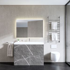 Onderkast Gliss Design Hades 2 Softclose Laden 120x84.5x45cm Pietra Grijs Marmer (wastafel keuze)