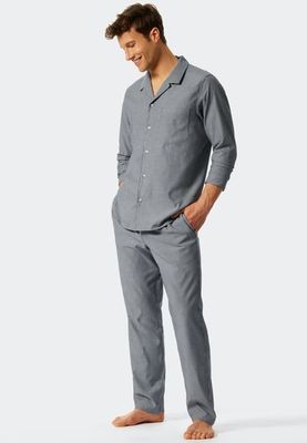 Schiesser Schiesser Pyjama lang dark blue 176964 54/XL