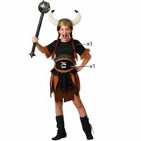 Kostuums voor Kinderen Viking Vrouw Meisje - Maat: 10-12 Jaar - Maat: 10-12 Jaar