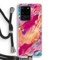 Pastel Echoes: Samsung Galaxy S20 Ultra Transparant Hoesje met koord