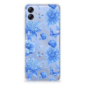 TPU Case voor Samsung Galaxy A04e Flowers Blue