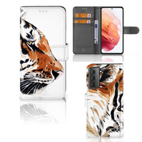 Hoesje Samsung Galaxy S21 Watercolor Tiger - thumbnail