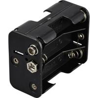 TRU COMPONENTS TC-13220544 Batterijhouder 6 AA (penlite) Drukknopaansluiting (l x b x h) 61 x 48 x 19 mm