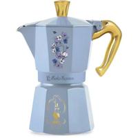 Italiaanse koffiemaker - BIALETTI - Moka Express - Birdgerton Collectie - 6 kopjes - 250 ml - Blauw / Bloemen