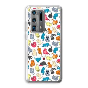 Kleurrijke katten: Huawei P40 Pro Plus Transparant Hoesje