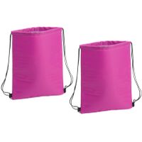 2x stuks fuchsia roze koeltas rugzak 32 x 42 cm