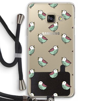 Vogeltjes: Samsung Galaxy A3 (2016) Transparant Hoesje met koord