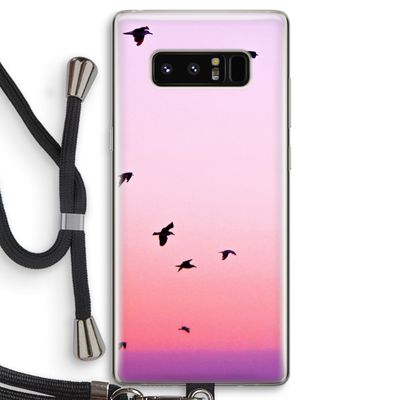Fly away: Samsung Galaxy Note 8 Transparant Hoesje met koord