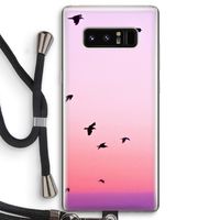 Fly away: Samsung Galaxy Note 8 Transparant Hoesje met koord