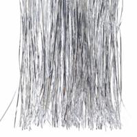 Decoris kerstboom folie slieren - tinsel - zilver - 50 cm - kerstboomversiering - thumbnail