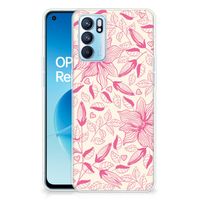 OPPO Reno 6 5G TPU Case Pink Flowers