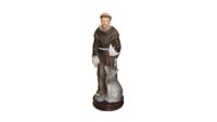 Beeld van de Heilige Franciscus met Wolf (13 cm)