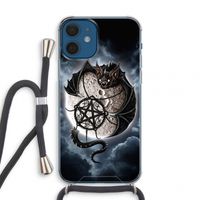 Volle maan: iPhone 12 mini Transparant Hoesje met koord