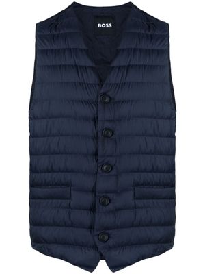 BOSS Bodywarmer met V-hals - Blauw