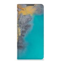 Samsung Galaxy S20 FE Standcase Marble Blue Gold - thumbnail