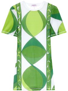 PUCCI robe courte à manches bouffantes - Vert