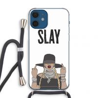 Slay All Day: iPhone 12 mini Transparant Hoesje met koord