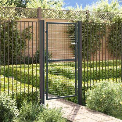 Gaaspoort 100x255 cm gegalvaniseerd staal grijs