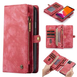 Caseme - vintage 2 in 1 portemonnee hoes - iPhone 11 Pro - Rood