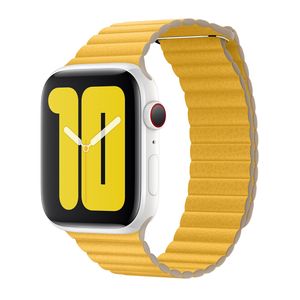 Apple origineel Leather Loop Apple Watch medium 42mm / 44mm / 45mm / 49mm Meyer Lemon - MXAD2ZM/A