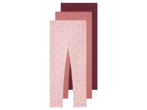 lupilu 3 kinder leggings (roze/roze/bordeaux, 98/104)