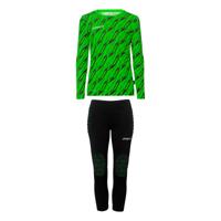 Uhlsport Progressive Keepersset Lange Mouwen Kids Felgroen Zwart