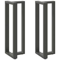 Bartafelpoten 2 st T-vormig 50x35x(110-111) cm staal antraciet