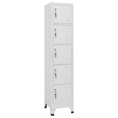 Lockerkast 38x40x180 cm staal lichtgrijs