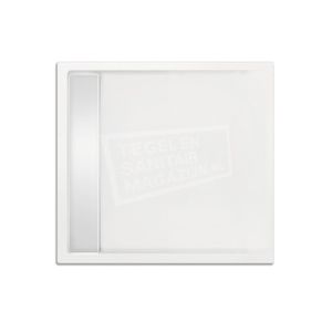 Xenz Easytray 80x80x5 cm acryl zelfdragende douchebak incl. gootcover wit glans