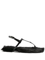 Saint Laurent sandales Cassandra en cuir artificiel - Noir