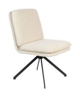 Zuiver Draaibare Eetkamerstoel 'Tyler' Bouclé, kleur Beige Zuiver Draaibare Eetkamerstoel 'Tyler' Bouclé, kleur Beige