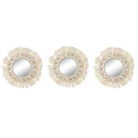 Wandspiegel Home ESPRIT Wit Boho 20 x 1 x 20 cm (3 Onderdelen)