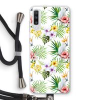 Gele kuif: Samsung Galaxy A70 Transparant Hoesje met koord