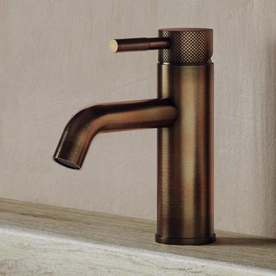 Wastafelkraan SaniClear Plus Curved | Opbouw | Mengkraan | Standaard model | Verouderd messing