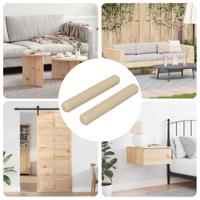 Houten Dowels 2 pcs Bruin 8 x 50 mm Massief hout